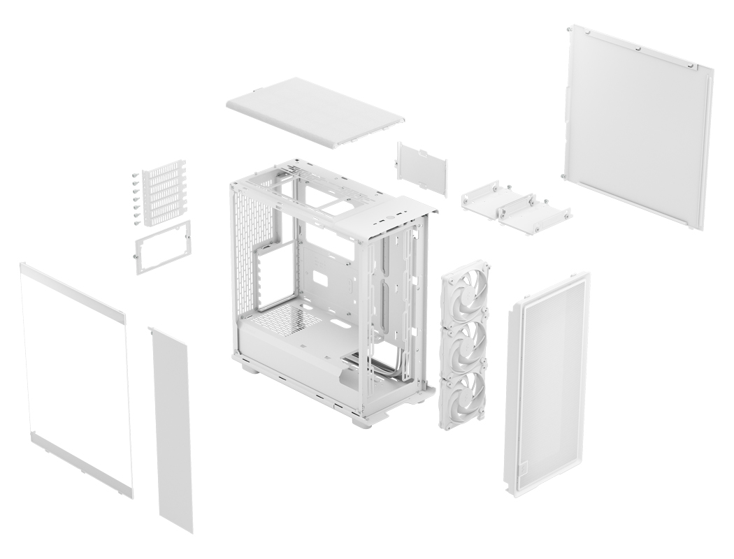 Fractal Design Epoch White Tempered Glass Clear Tint PC Gaming Case